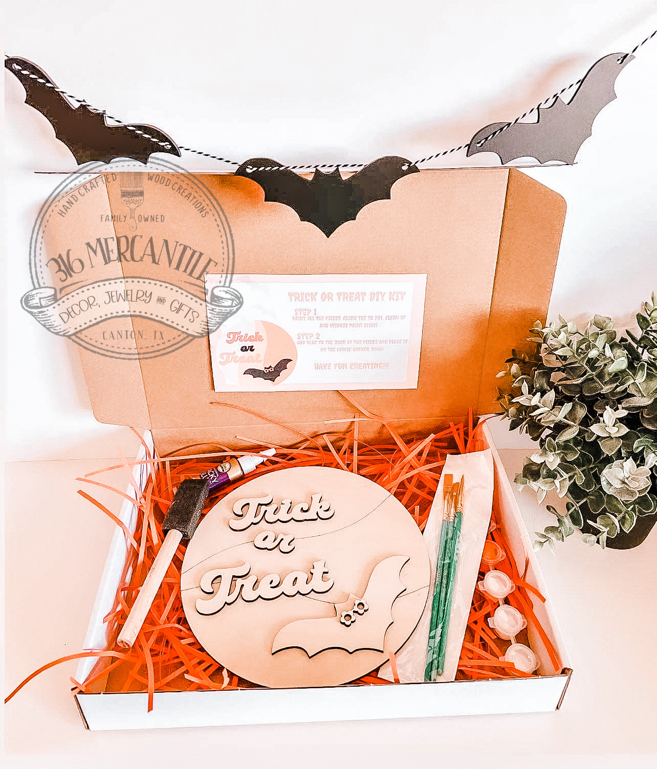 DIY Halloween Craft Kit, Paint Your Own Decorations, DIY Craft