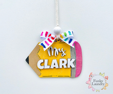 Load image into Gallery viewer, Teacher appreciation gift | Teacher car charm | Personalized Teacher Bag Tag
