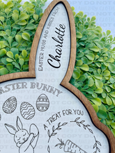 Load image into Gallery viewer, Hop into Easter with a Personalized Handmade Bunny Treat Tray
